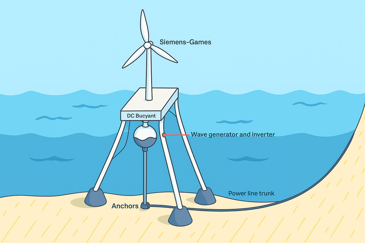 Dual Hydro-Wind Offshore Energy Platform.